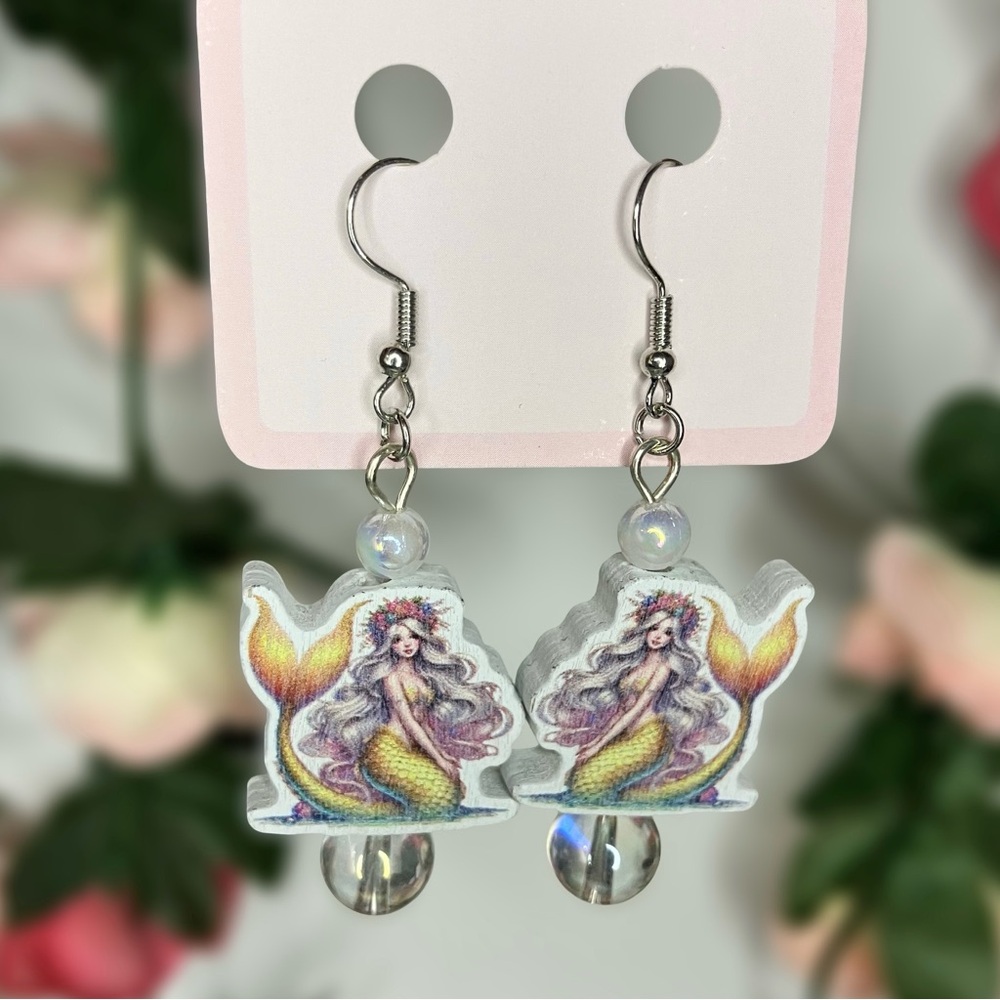 Whimsical Mermaid Fairytale Aesthetic Handmade Earrings